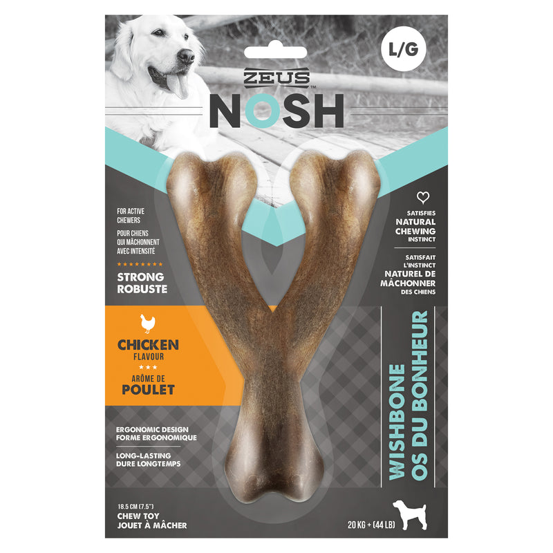 Zeus NOSH Strong Wishbone Chew Toy - Chicken Flavour - Large - 18.5 cm (7.5 in)