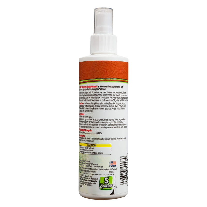 Zilla Calcium Supplement Food Spray - 237g (8oz) - Quick & Easy Spray Application