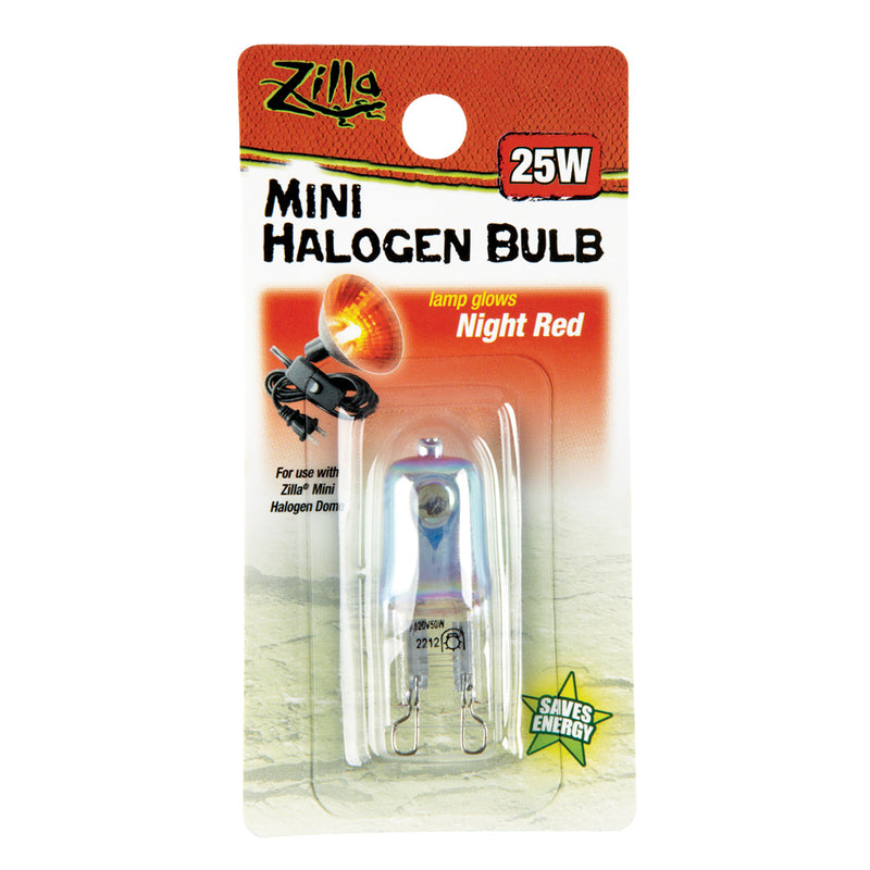 Zilla Mini Halogen Bulb - Night Red - 25 W - Replacement Bulb