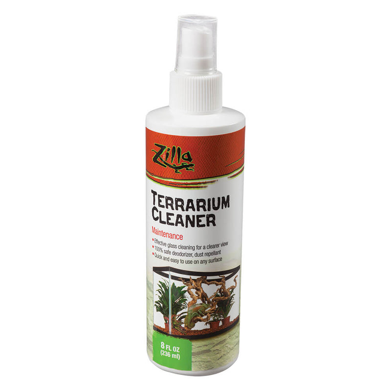 Zilla Terrarium Cleaner - 236g (8oz) - Non-Toxic Deodorizer & Dust Repellant