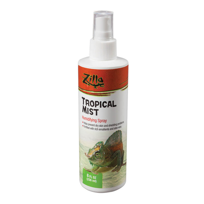 Zilla Tropical Mist Humidifying Spray - 237g (8oz) - Prevents Shedding Problems