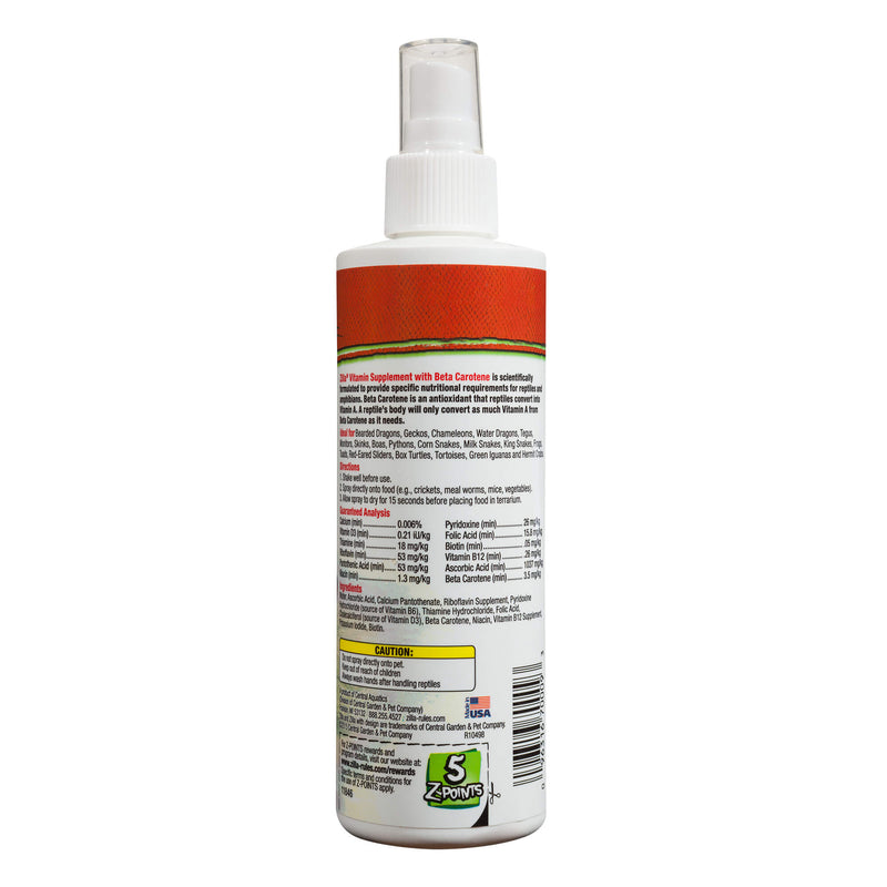 Zilla Vitamin Supplement Food Spray - 237g (8oz) - With Beta Carotene