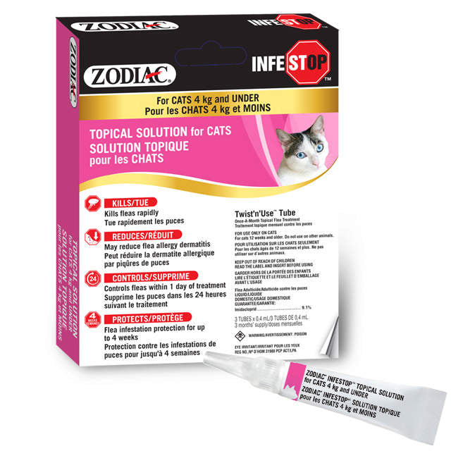 Zodiac INFESTOP Topical Flea Solution for Cats UNDER 14KG