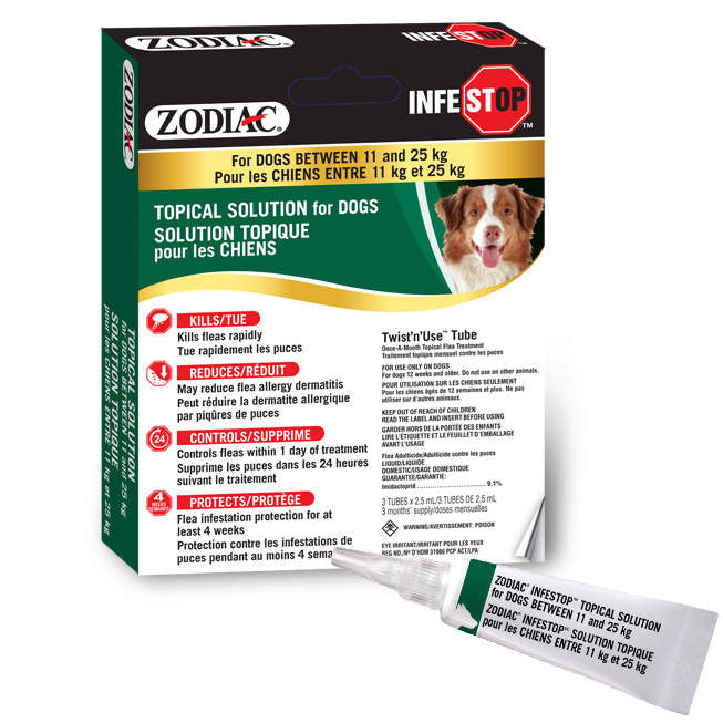 Zodiac INFESTOP Topical Flea Solution for Dogs 11KG to 25KG