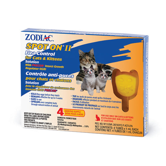 Zodiac SPOT ON II Flea Control for Cats & Kittens