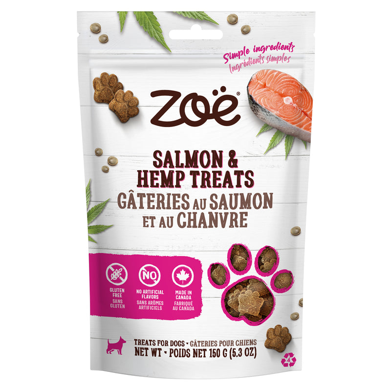 Zoe Hemp Treats - Salmon - 150g (5.3 oz) - Made in Canada