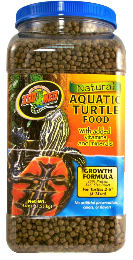 Zoo Med Aquatic Turtle Food 1.53kg (54oz) - Growth Formula 35% Protein