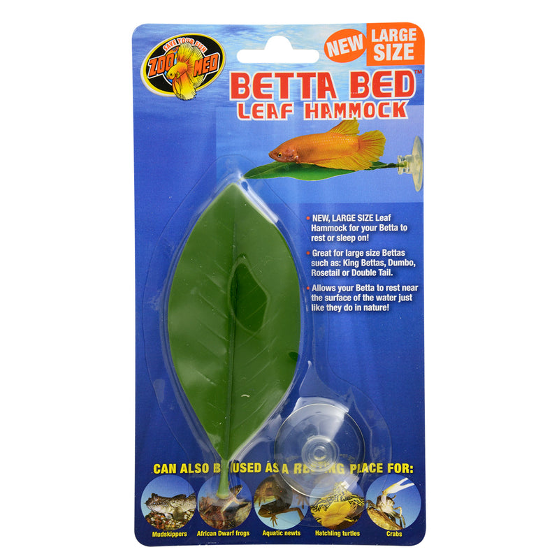 Zoo Med Betta Bed Leaf Hammock - LARGE - A Natural Resting Spot for Your Betta