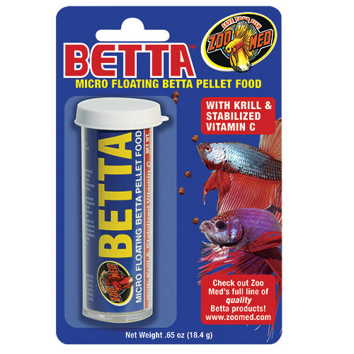 Zoo Med Betta Food - Micro Floating Betta Pellet Food - 18.4g (0.65oz)