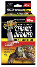 Zoo Med ReptiCare Ceramic Infrared Heat Emitter 60w - Non-Light Heating Source CE-60