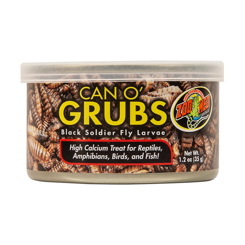 Zoo Med Can O' Grubs - 1.2 oz - For Medium to Large Reptiles & Amphibians