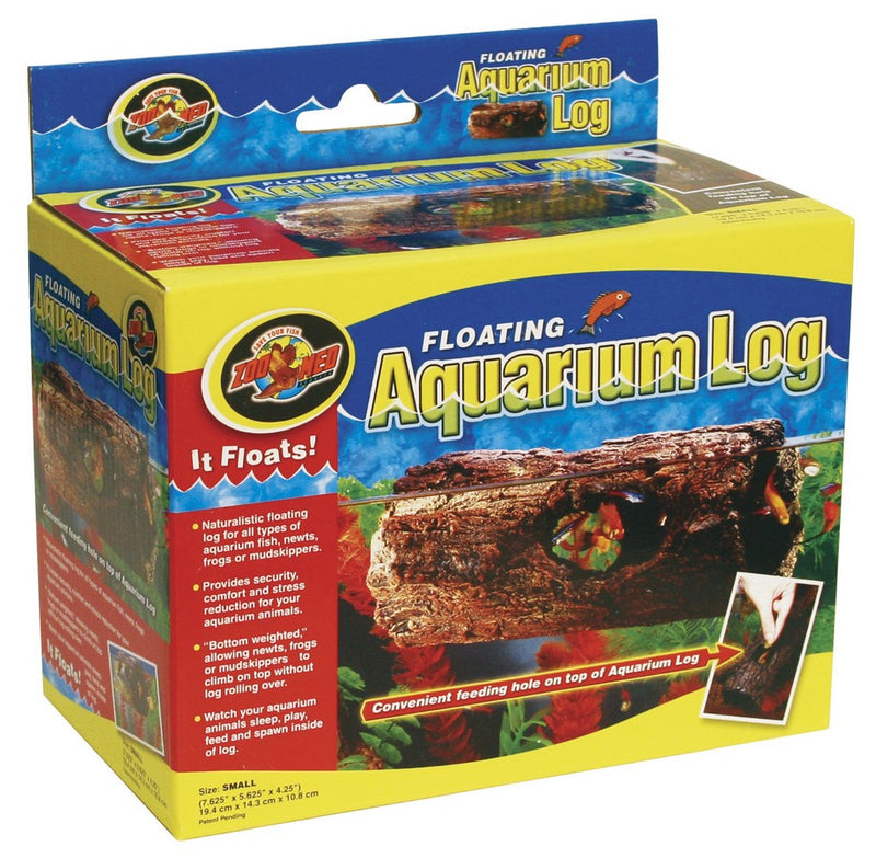 Zoo Med Floating Aquarium Log - Small 6"x3.25"x3.2" - Provides Security