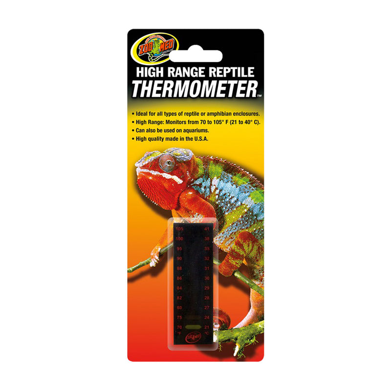 Zoo Med High Range Reptile Thermometer - Can Also Be Used On Aquariums