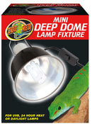 Zoo Med MINI Deep Dome Lamp Fixture 5.5" - For UVB, 24hr Heat or Daylight Lamps