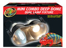 Zoo Med Mini Combo Deep Dome Dual Lamp Fixture - For UVB, 24hr Heat & Daylight Lamps