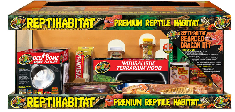 Zoo Med 20 Gallon ReptiHabitat Bearded Dragon Tank Kit Complete Kit