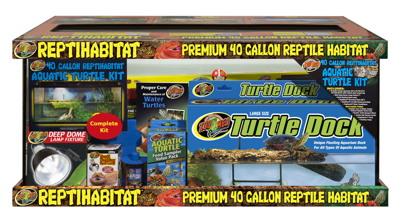 Zoo Med 40 Gallon ReptiHabitat Aquatic Turtle Tank Kit - Complete Kit