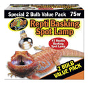 Zoo Med Repti Basking Spot Lamp - 2x75W - 2 Bulb Value Pack