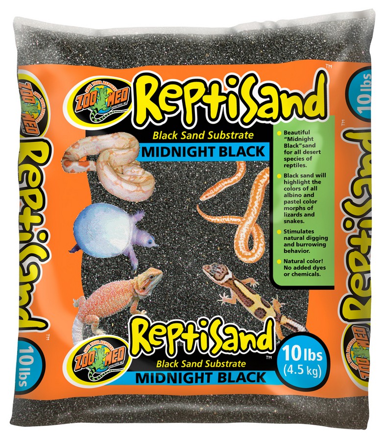 Zoo Med ReptiSand - 10lb / 4.5kg Bag - Midnight Black Sand Substrate