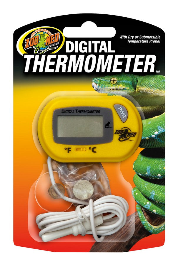 Zoo Med  Digital Reptile Thermometer - With Dry or Submersible Probe!