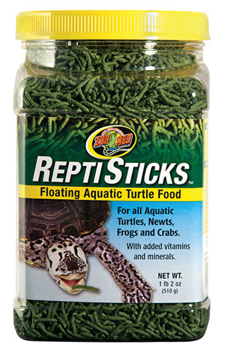 Zoo Med ReptiSticks Turtle Food 5.10g (1lb-2oz) - Floating Aquatic Turtle Food