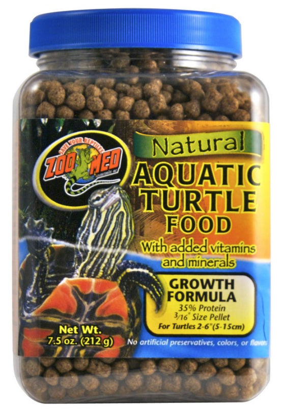 Zoo Med Aquatic Turtle Food 212g (7.5oz) - Growth Formula 35% Protein