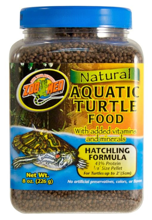 Zoo Med Aquatic Turtle Food 226g (8oz) - Hatchling Formula 43% Protein