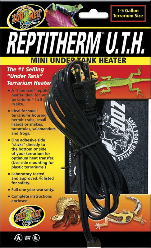 Zoo Med ReptiTherm Mini Under Tank Heater for 1-5 Gallon Terrariums RH-7