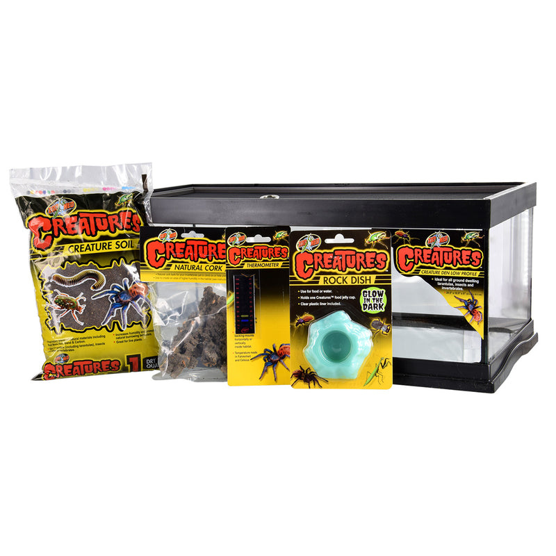 Zoo Med Creatures Creature Den Low Profile Starter Kit - 6 gal