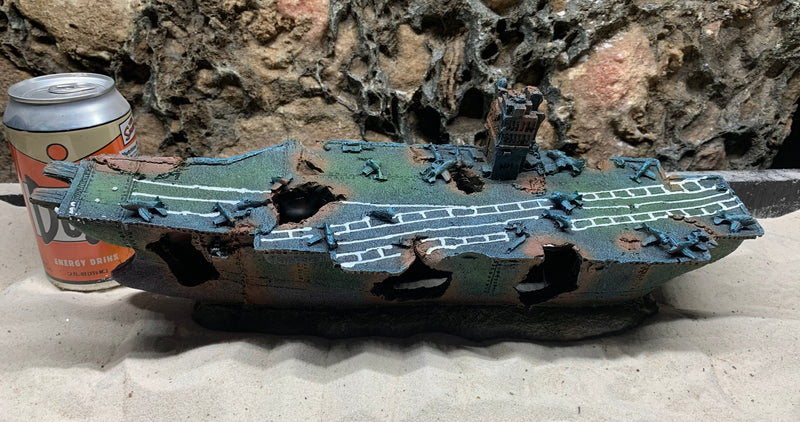 Sunken Aircraft Carrier aquarium ornament