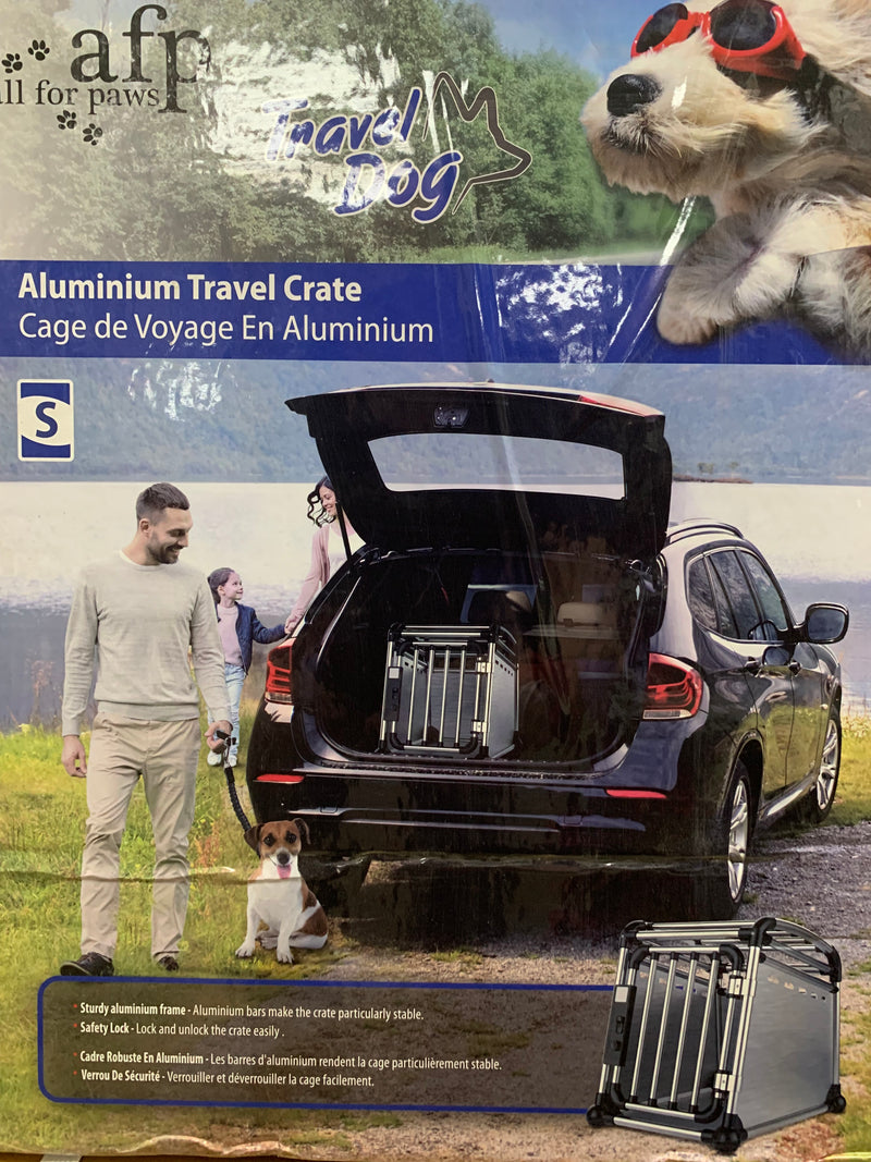 AFP – Travel Dog - Aluminium Travel Crate – Small - 18.9 x 23.4 x 25.2 in