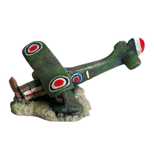 Downed Bi-Plane  Aquarium Ornament