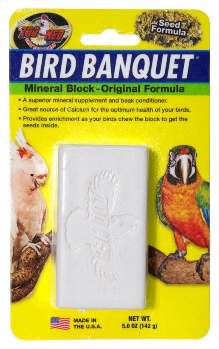 ZOO Med Bird Banquet seed Original formula Mineral Block Aviary size