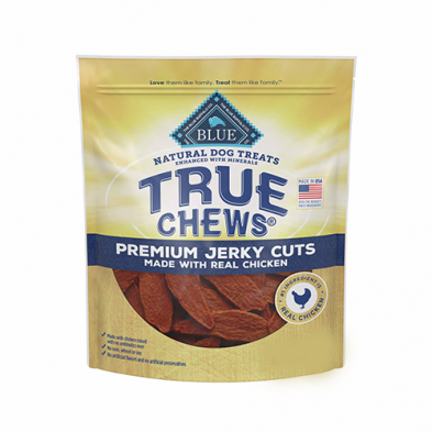 BLUE BUFFALO TRUE CHEWS PREMIUM JERKY CUTS CHICKEN NATURAL DOG TREATS 22OZ