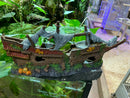 Broken Pirate Ship aquarium ornament