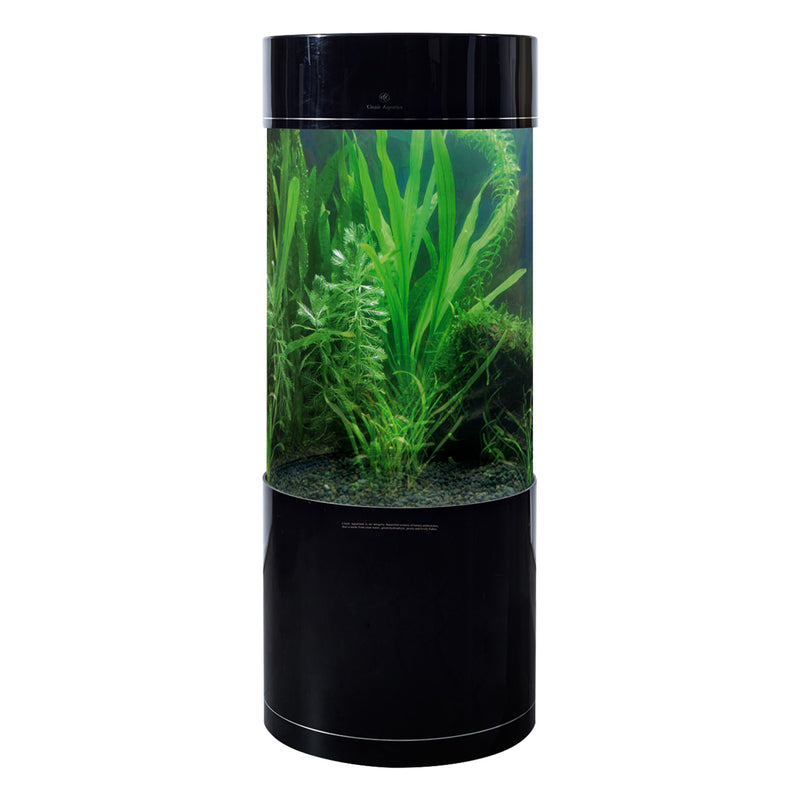 Pro Clear Cylinder Aquarium - Sump Filtration - 80 gal - Black