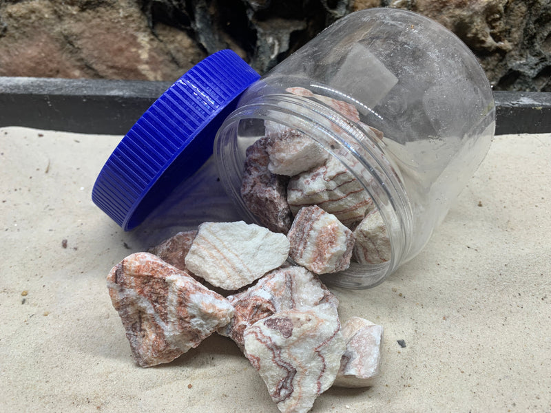 Rosy Cloud Rock Pieces Jar - Great For Nano Tanks..