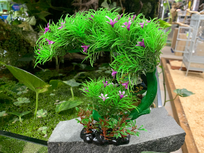 Flowering Bonsai Plastic Aquarium Plant