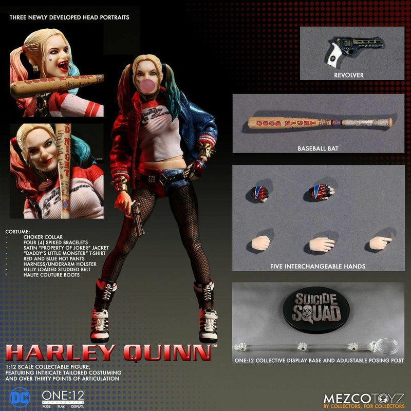 One: 12 Dc Suicide Squad Harley Quinn Margot Robbie action figure Mezc