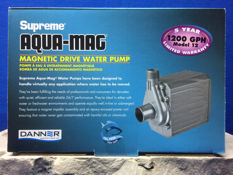 Supreme Aqua-Mag Magnetic Drive Water Pump - Model 12 - 1200GPH