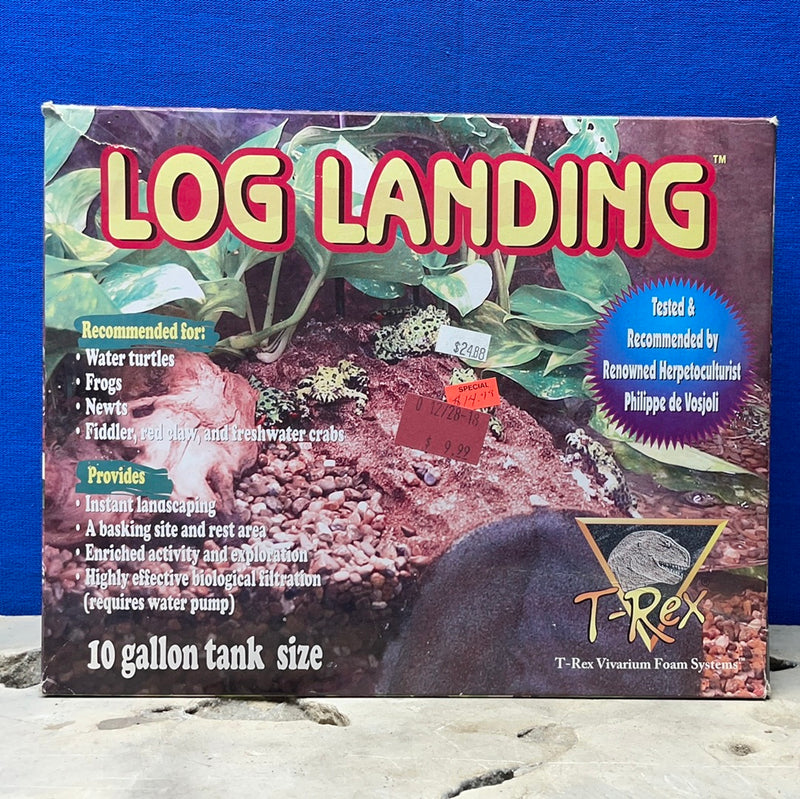 T-Rex Log Landing - 10 Gallon Size - Vivarium Foam System for Biological Filtration