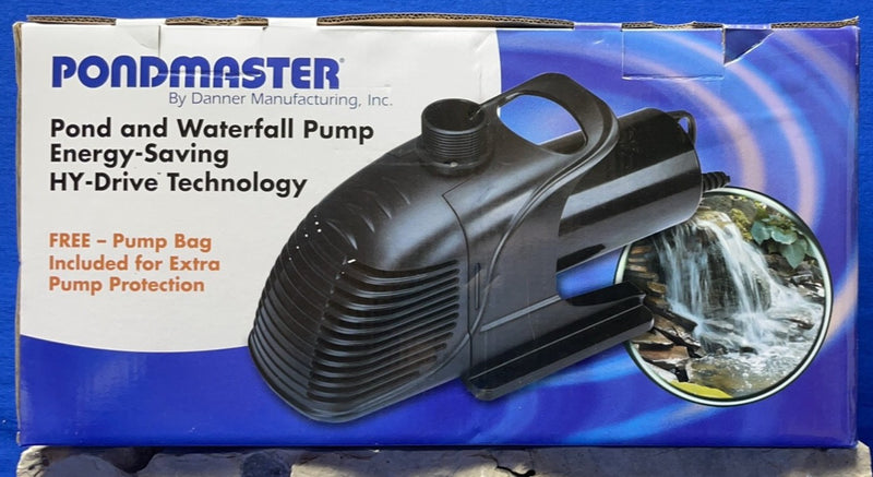 Pondmaster Hy Drive Water Pump for Ponds - 6600 GPH - Free Pump Bag Included