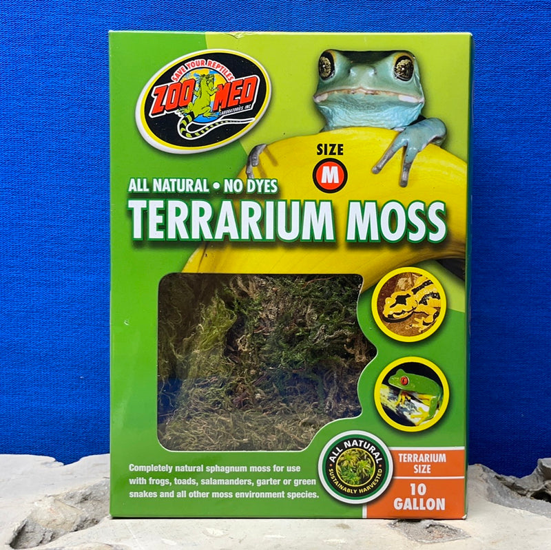 Zoo Med Terrarium Moss Reptile Bedding - Medium 10 Gallon - All Natural - No Dyes