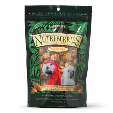 LAFEBER® TROPICAL FRUIT NUTRI-BERRIES FOR MACAWS & COCKATOOS 10 OZ