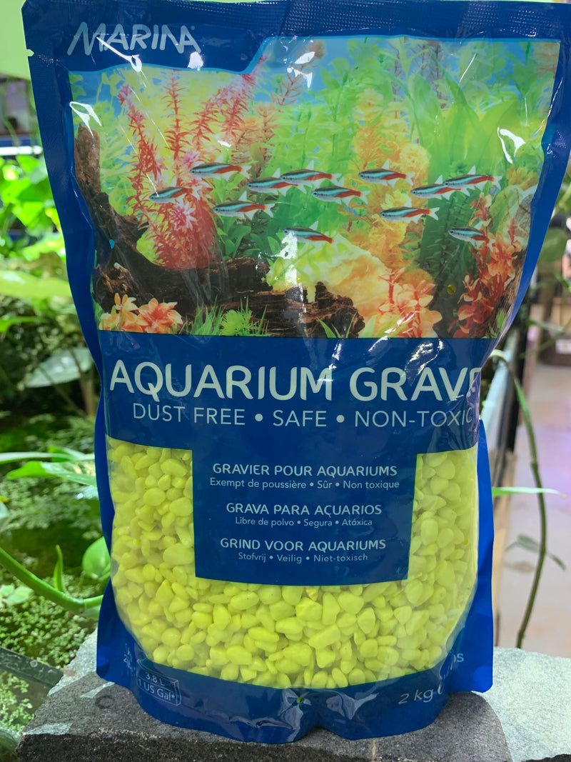 Marina Lime-Green Decorative Aquarium Gravel - 2 kg (4.4 lb)