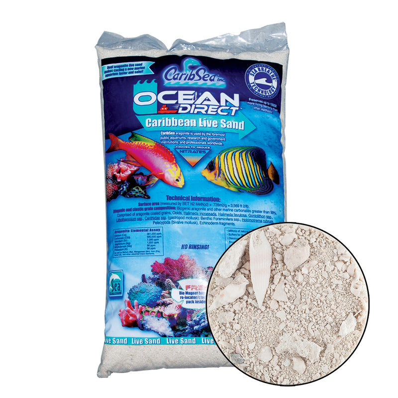 Carib Sea Ocean Direct Caribbean Live Sand - 40 lb