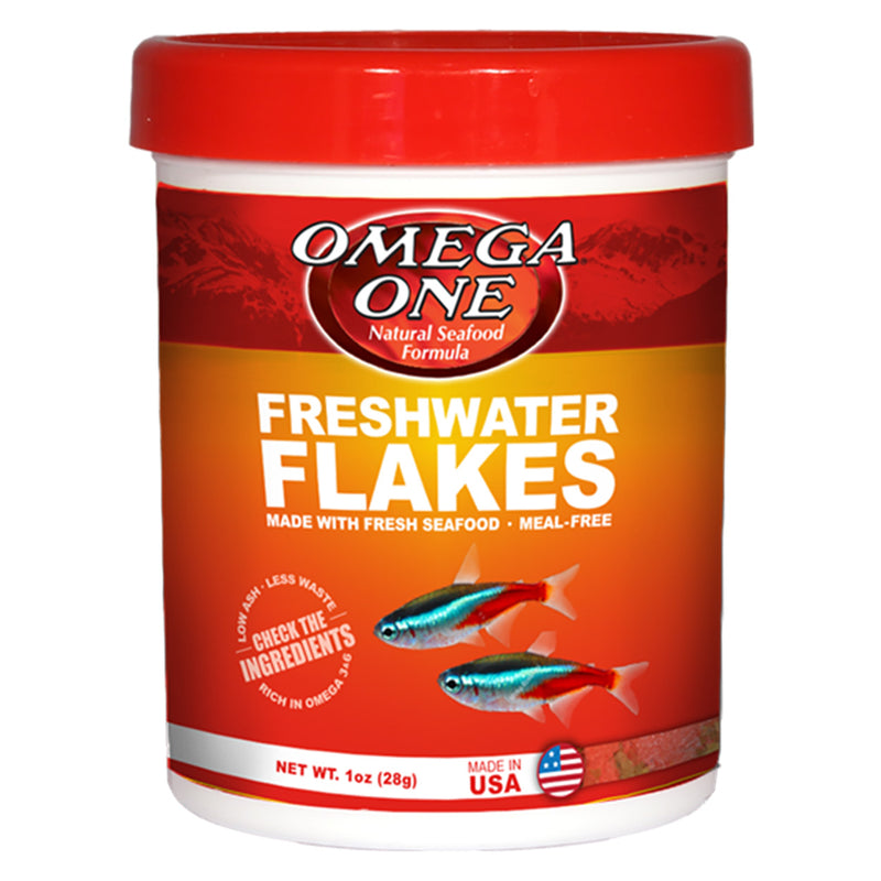 Omega One Freshwater Flakes  - 28g 1 oz - Whole Seafood Protein