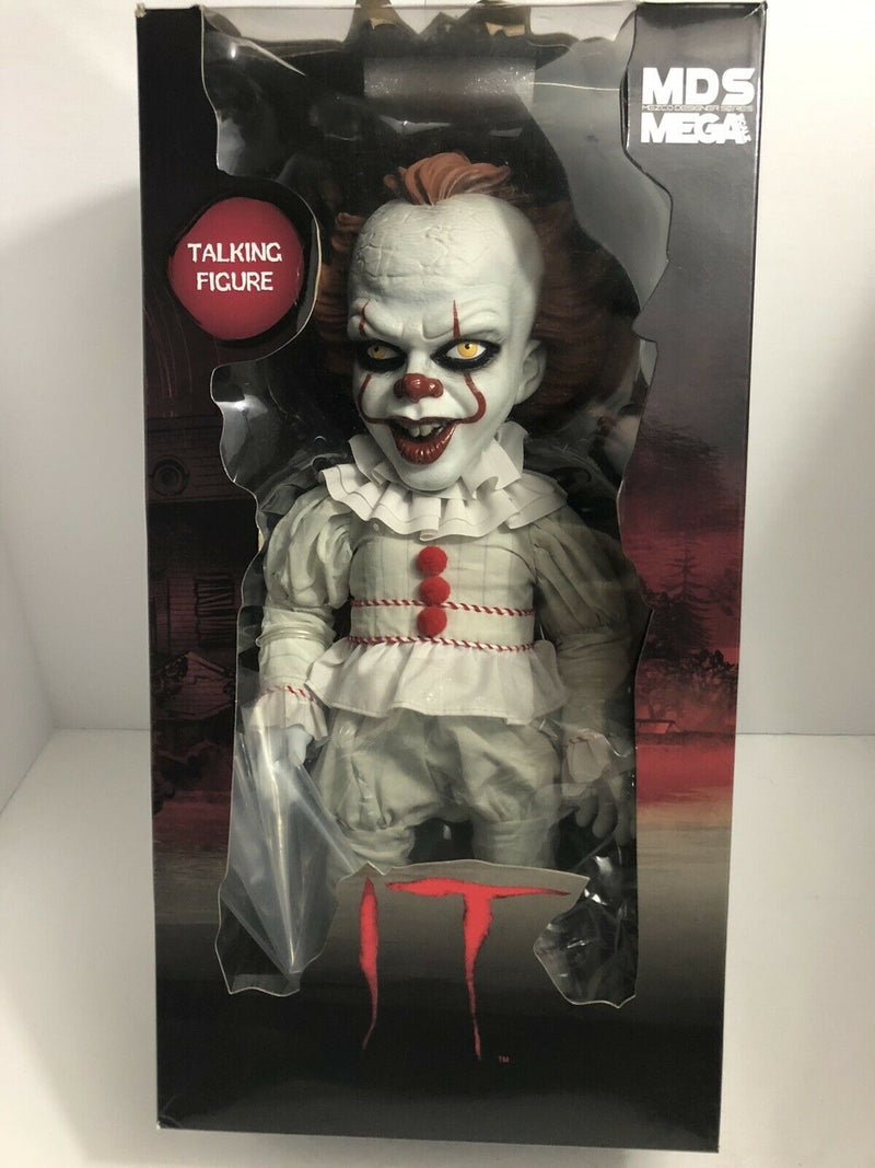 IT PENNYWISE Clown Mezco Designer Series MDS Mega Scale Talking 15" Figure NEW