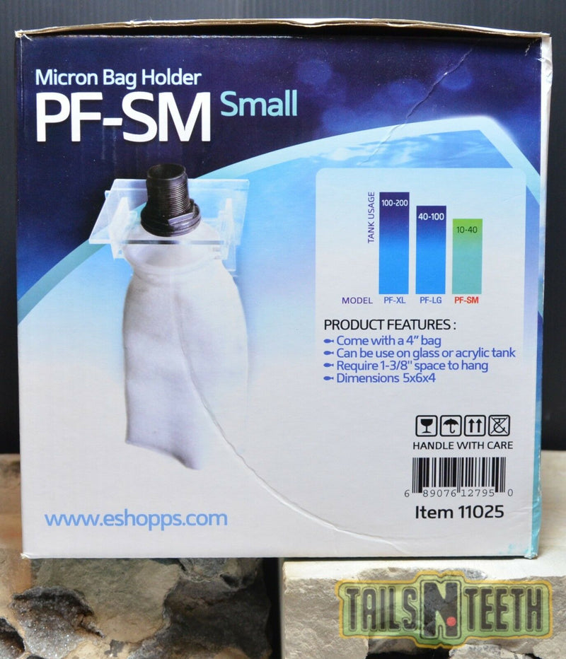 Eshopps Micron Bag Holder PF-SM Small 5" x 6" x 4" Comes With a 4" Micron Bag