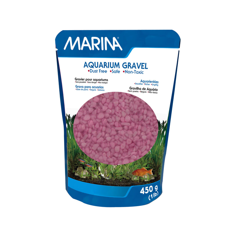 Marina Decorative Aquarium Gravel - Pink - 450 g (1 lb)